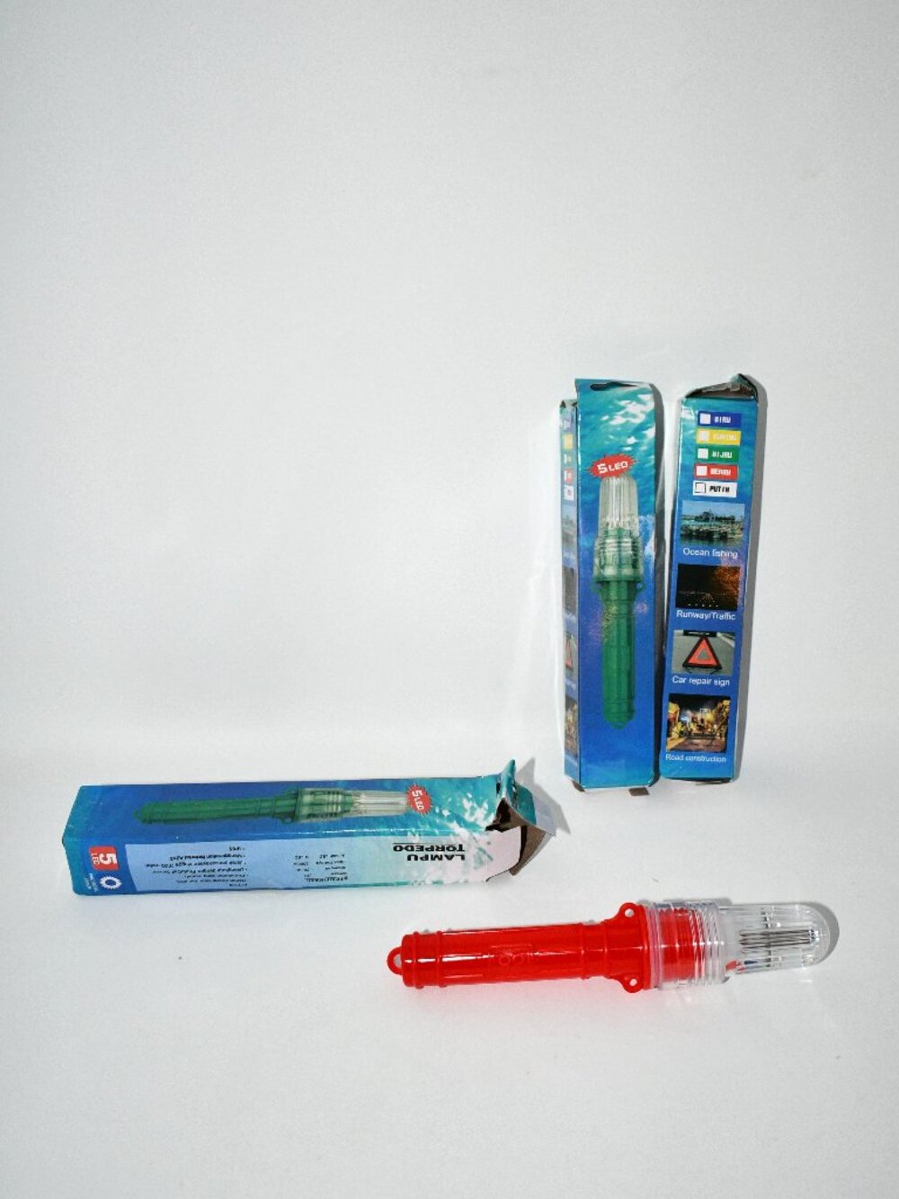 3 LED Lamp Torch Safety Warning Light Emergency Traffic Road Fishing Red  Descri